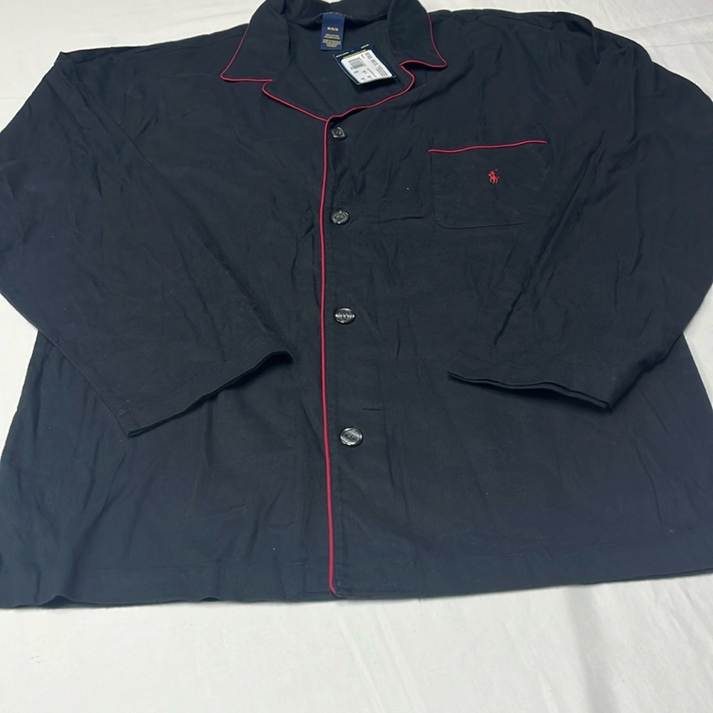 Polo Ralph Lauren men’s Pajama Top. 100% cotton. Made in Indonesia.